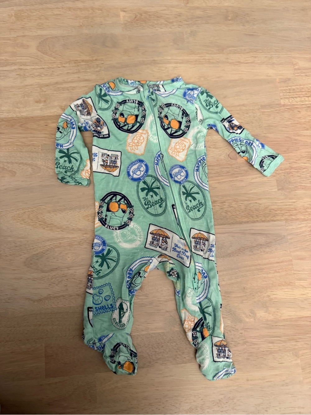 Character Zippered Footie - Bluey Beach